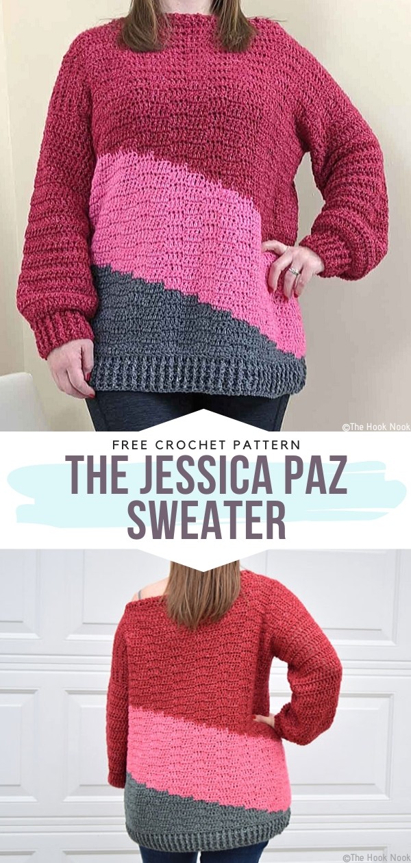 The Jessica Paz Sweater Free Crochet Pattern