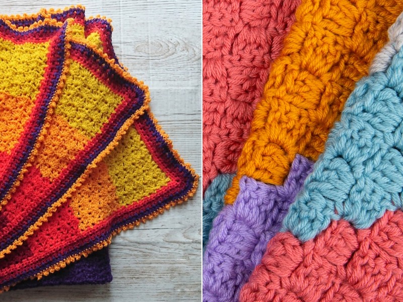 Colorful Tropical Blankets - Free Crochet Patterns