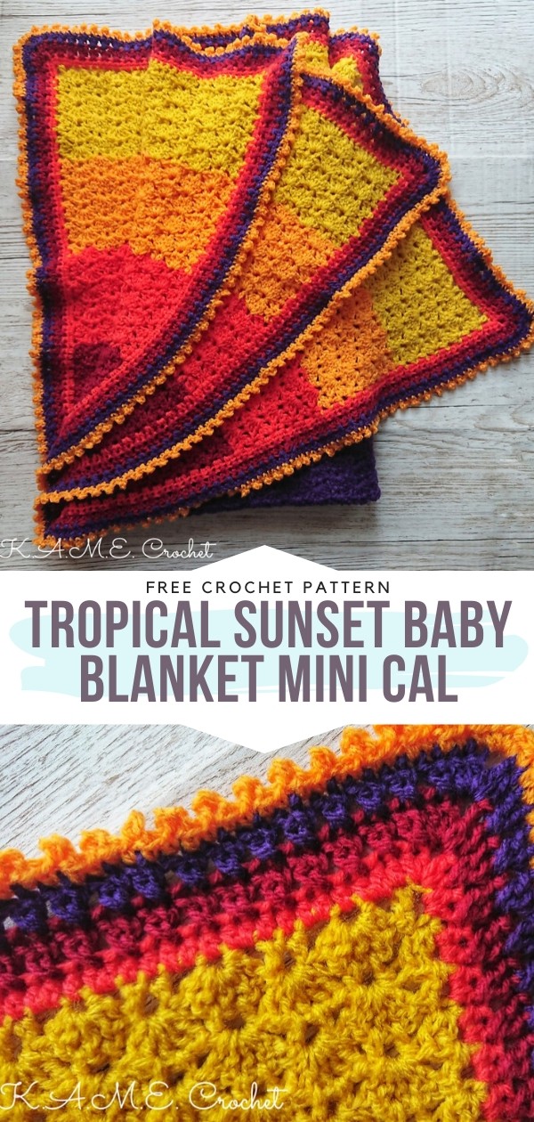 Sunset Colors Baby Blanket