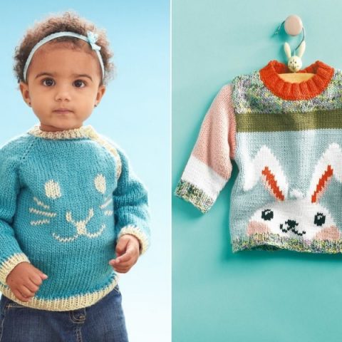 Baby Bunny Pullovers - Free Knitting Patterns