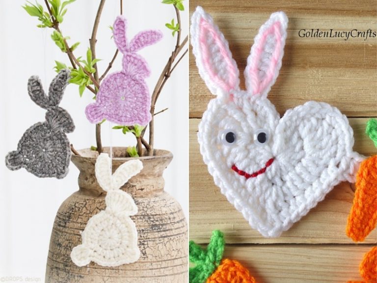 Bunny Appliques Free Crochet Patterns