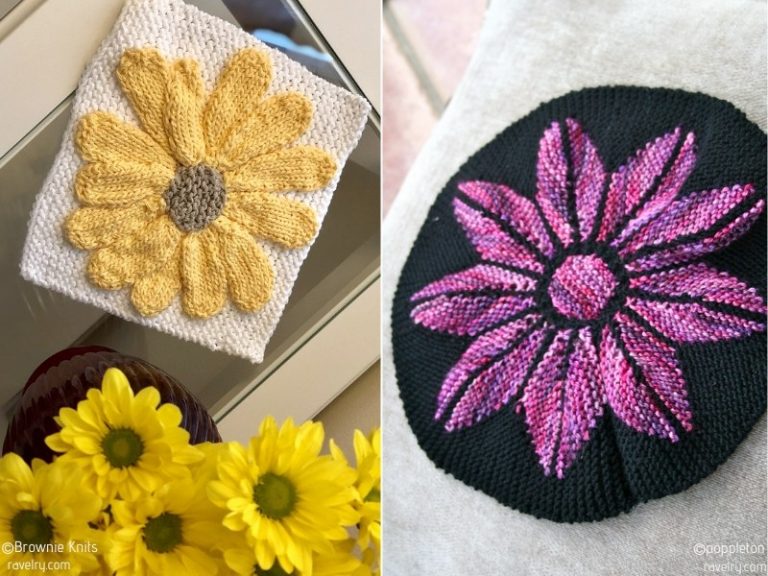 Floral Blocks Free Knitting Patterns