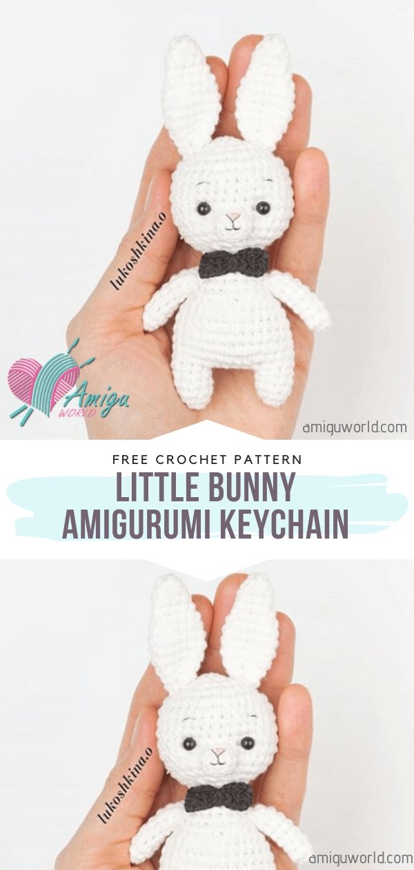 Little Bunny Amigurumi Keychain Free Crochet Pattern