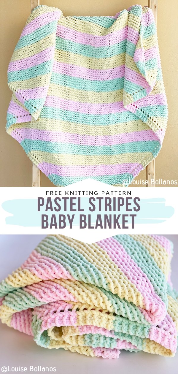 Pastel Stripy Baby Blanket