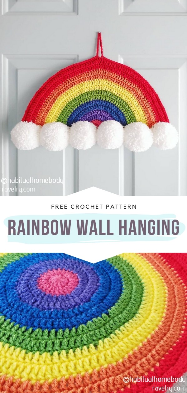 Crochet Rainbow Wall Hanging 