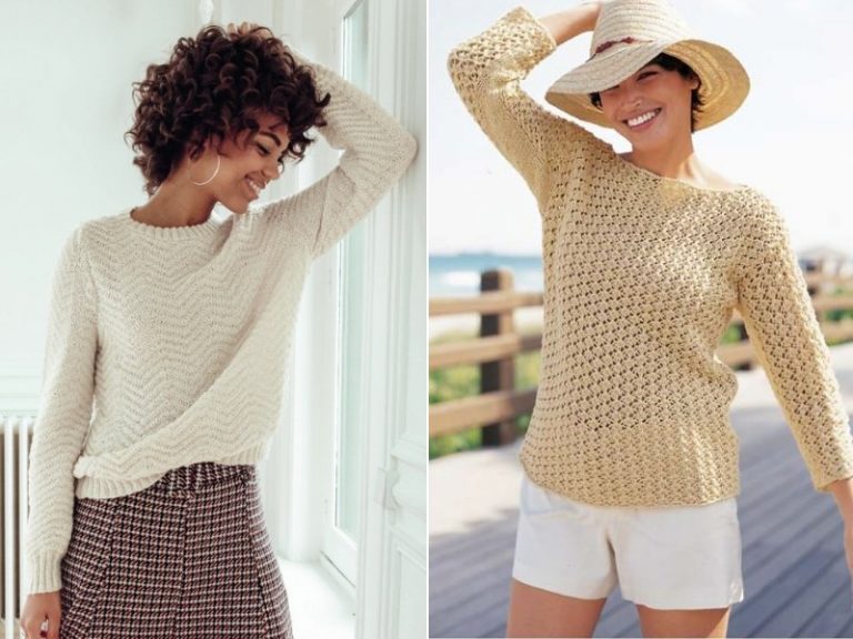 Soft Beige Pullovers Free Knitting Patterns