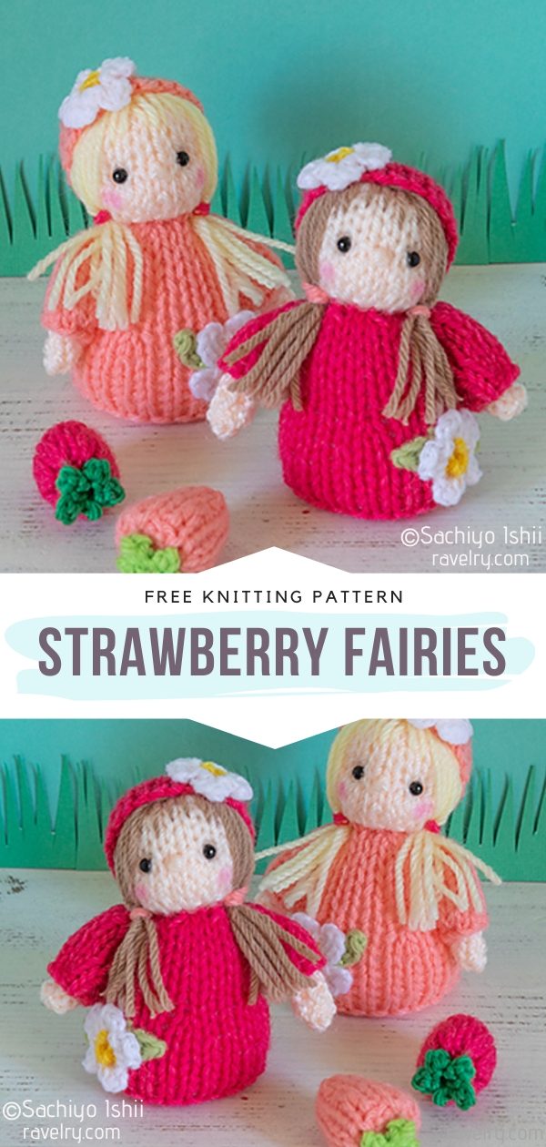 Strawberry Fairies Knit Dolls