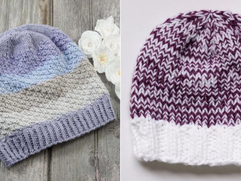 Sweet Slouchy Beanies Free Knitting Patterns