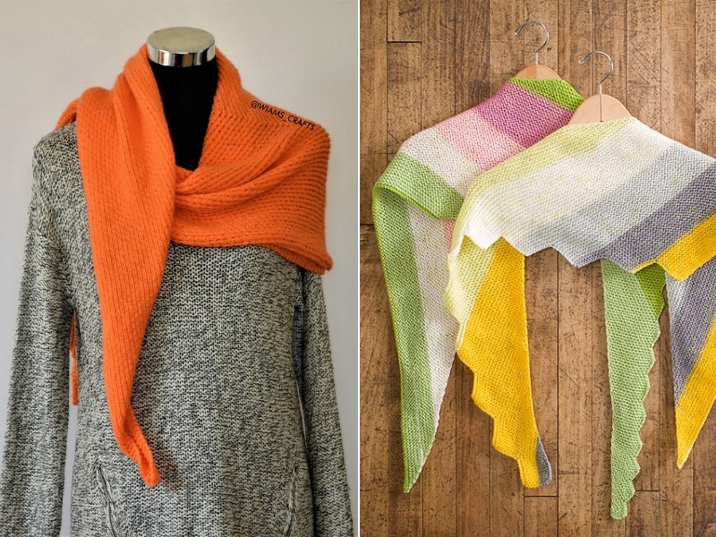 Warm Tones Shawls Free Knitting Patterns