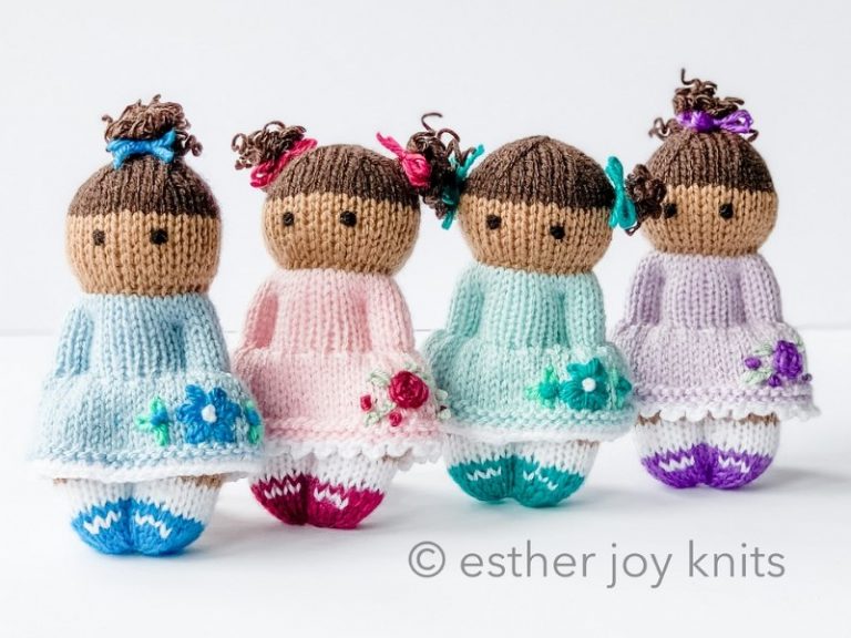 Spring Flower Dolls Free Knitting Patterns