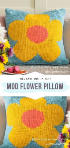 Our Favorite Easy Flower Pillows - Free Knitting Patterns