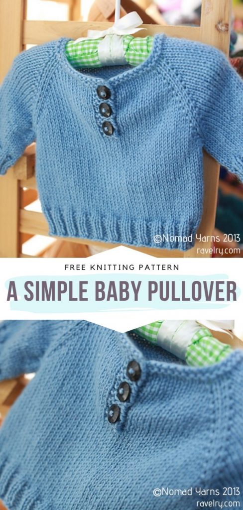 Simple Baby Pullovers - Free Knitting Patterns