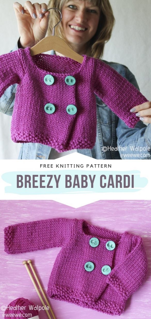 Baby Girl Knit Cardigans - Free Patterns