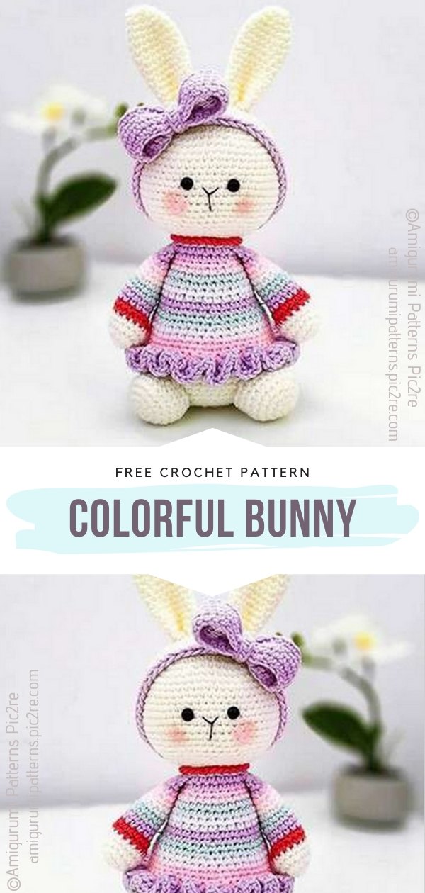Colorful Bunny Amigurumi Toy