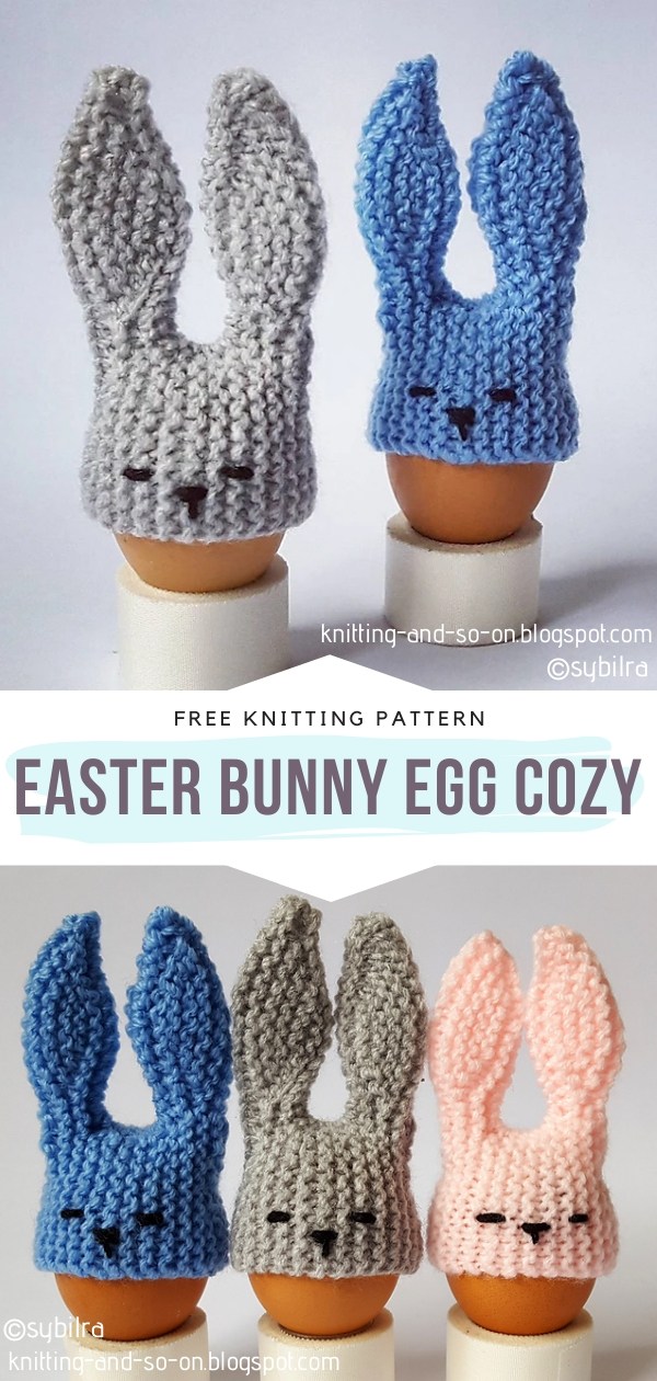Easter Bunny Knit Egg Cozy 