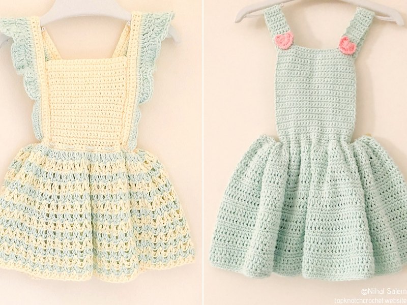 Sweet Mint Baby Dresses Free Crochet Patterns