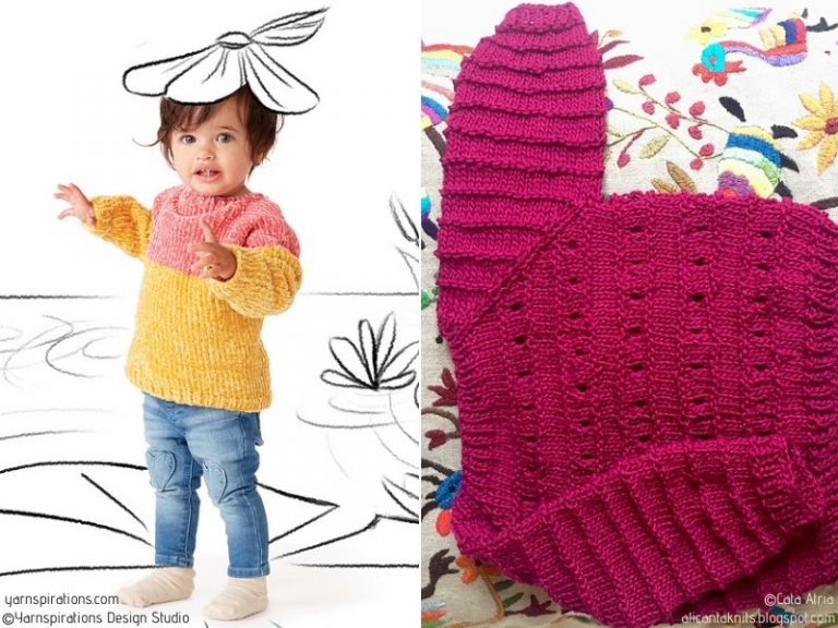 Warm Colors Knit Baby Pullovers