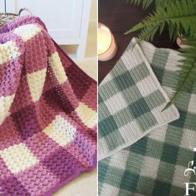 Crochet Gingham Blankets Free Patterns