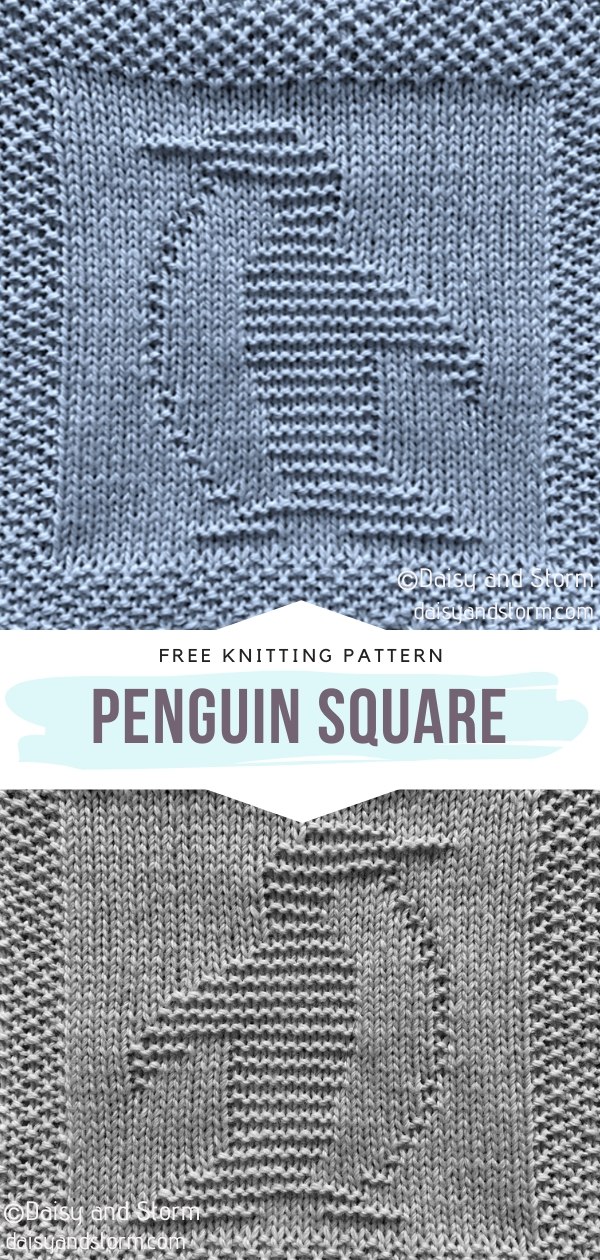 Knit Penguin Square