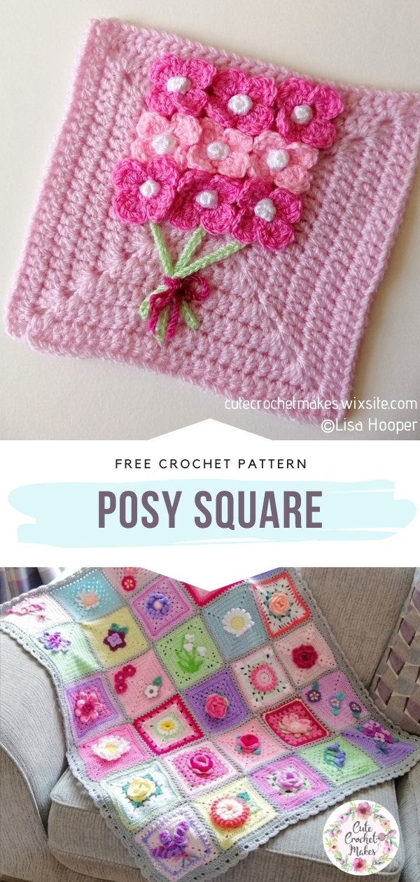 Posy Crochet Square
