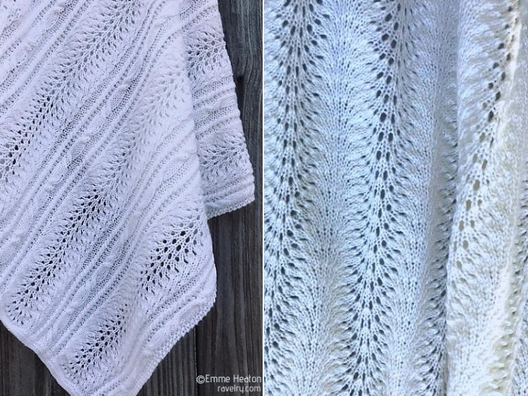 Pure White Knit Lacy Blankets