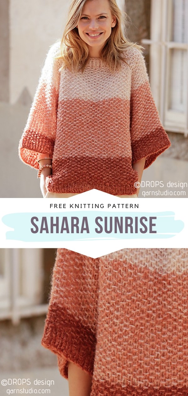 Ponchos - Free knitting patterns and crochet patterns by DROPS Design