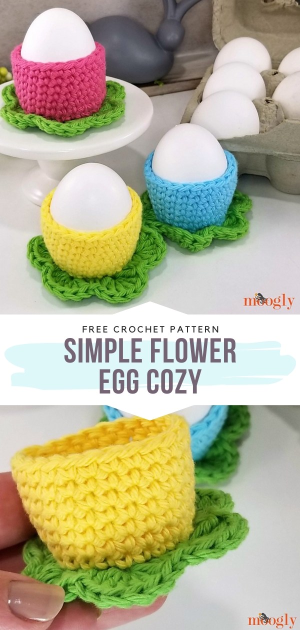 Simple Flower Crochet Egg Cozy