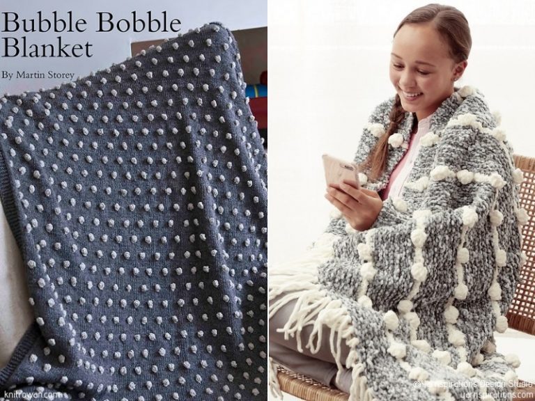 Bobble Stitch Knit Blankets