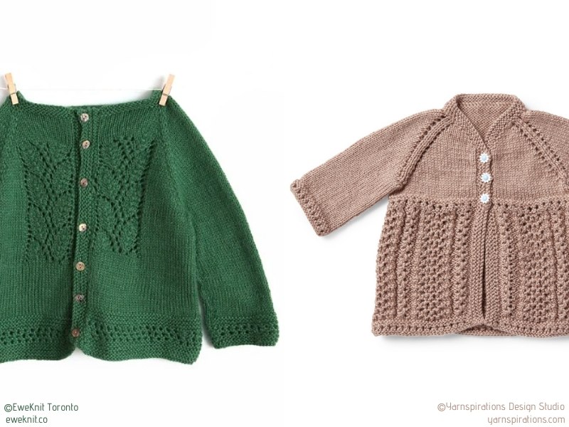 Chic Baby Cardigans Free Knitting Patterns