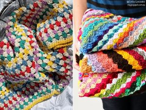 Easy Color Craze Blankets Free Crochet Patterns