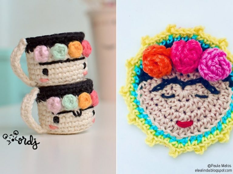 Frida Kahlo inspired crochet pattern.
