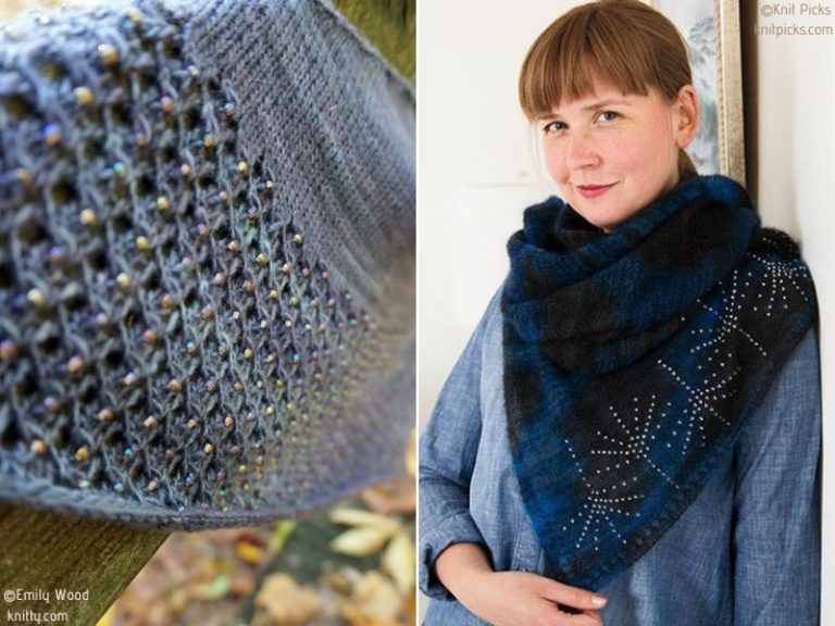 Midnight Blue Knit Shawls