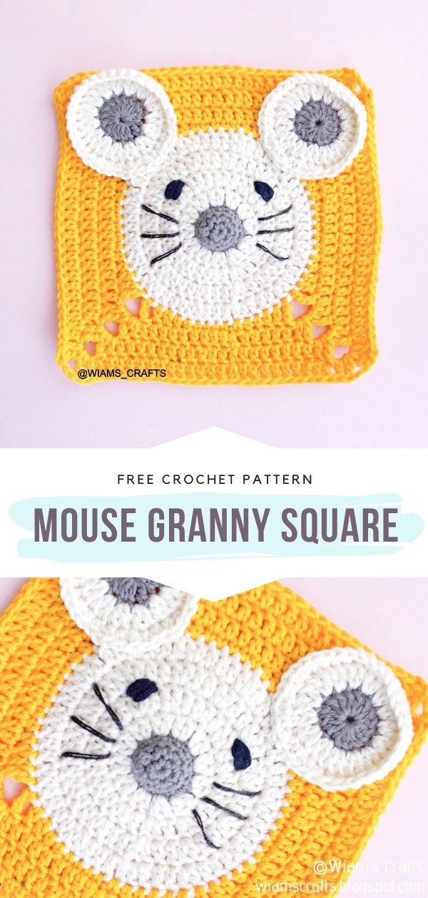 Free crochet animal granny square 2024 patterns