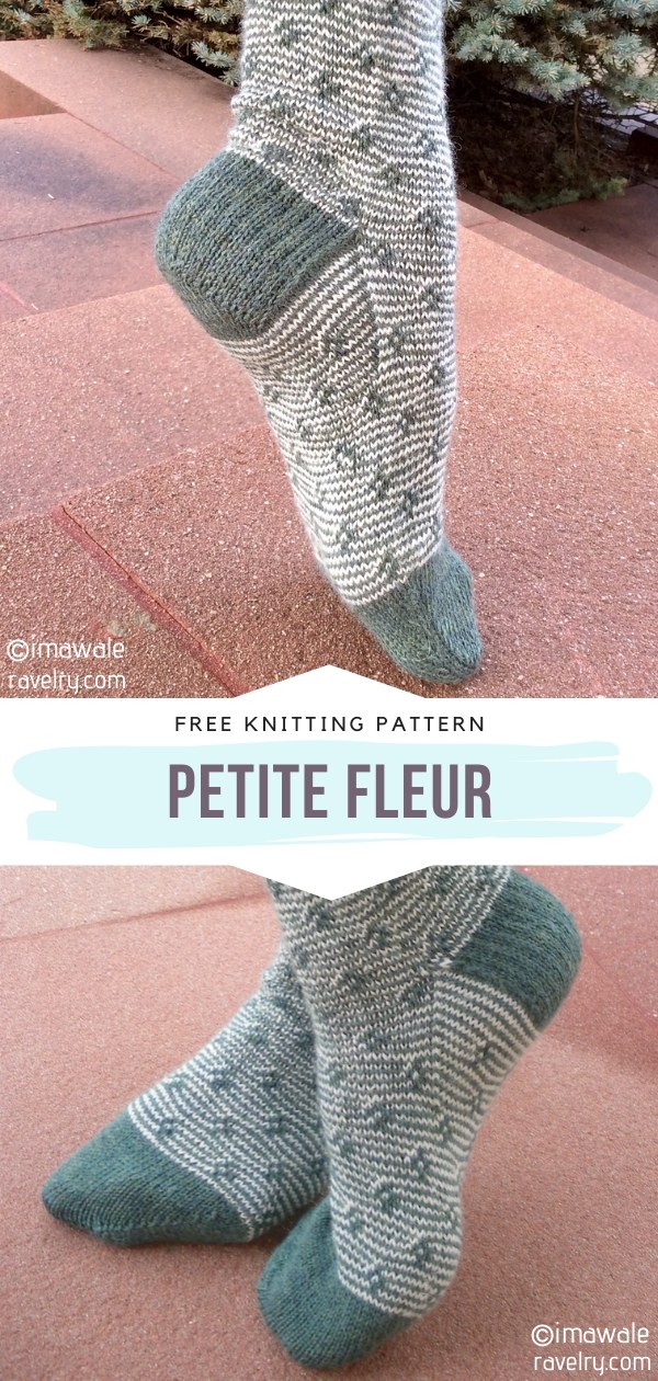 Spring Flowers Socks - Free Knitting Patterns