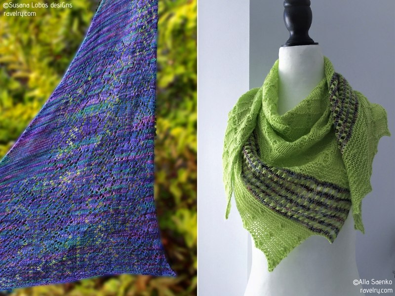 Spring Lover's Shawls Free Knitting Patterns