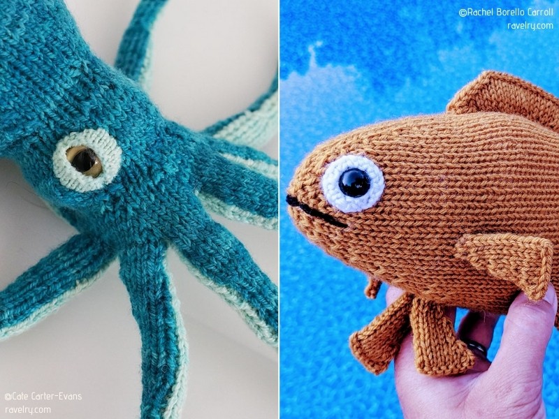 Softies from the Underwater with Free Knitting Patterns