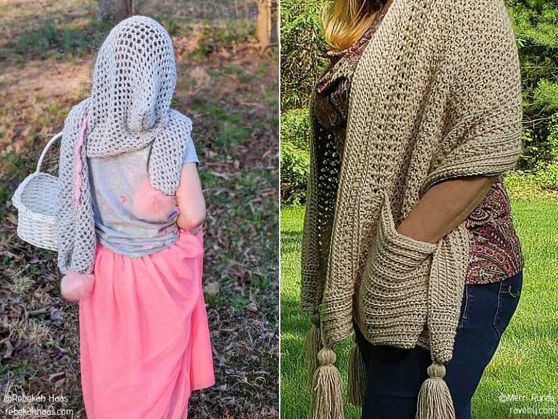 Hooded Crochet Wraps