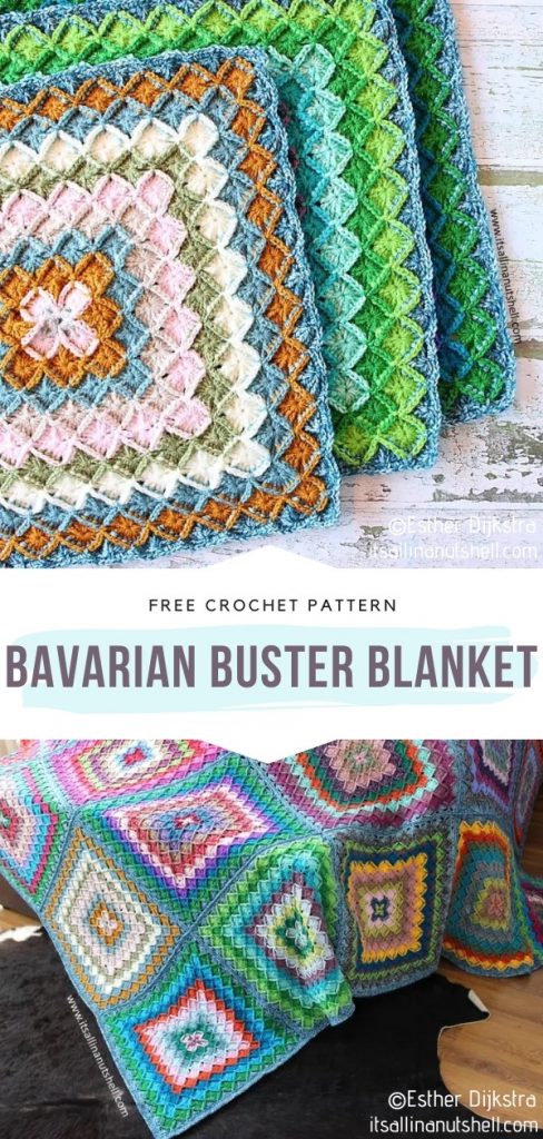 Splash of Color Blanket Squares Free Crochet Patterns