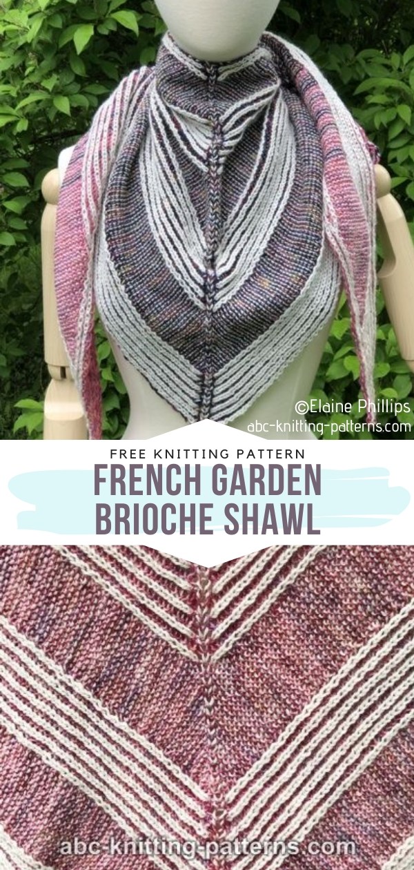 French Garden Brioche Knit Shawl