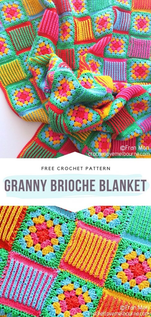 Splash of Color Blanket Squares Free Crochet Patterns