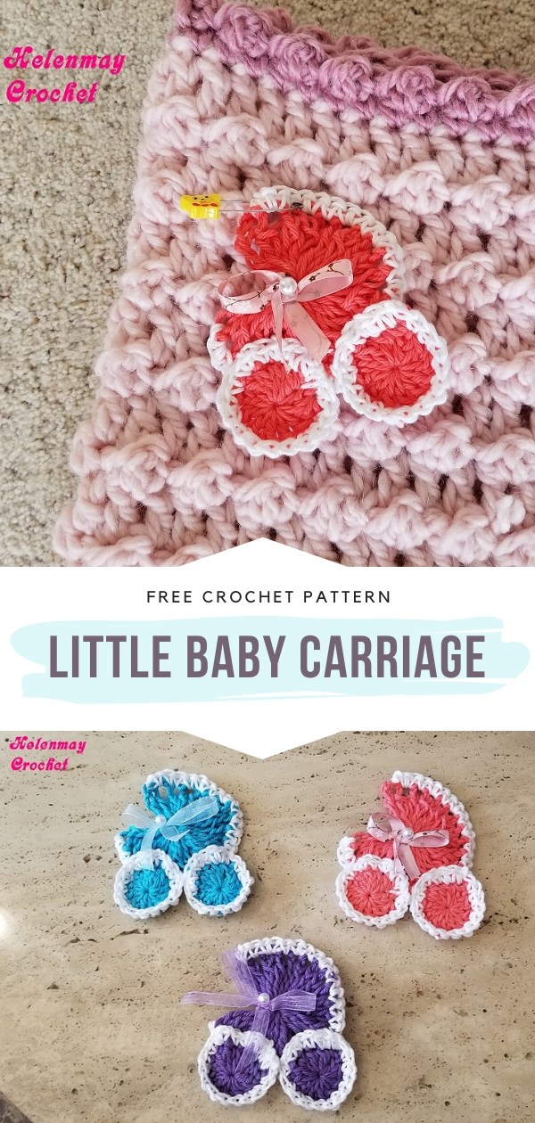 Baby Carriage Crochet Applique