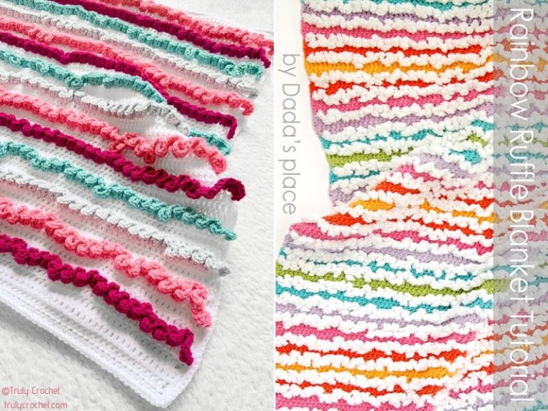 Ruffle Crochet Baby Blankets
