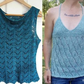 Turquoise Lacy Tops Free Knitting Patterns