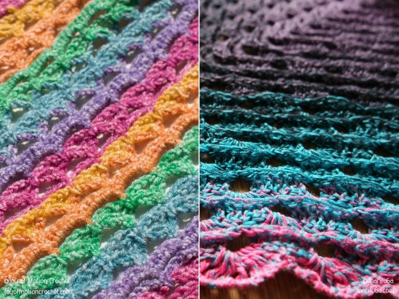 Multicolor Summer Wraps with Free Crochet Patterns