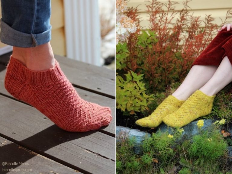 A pair of knitted socks.
