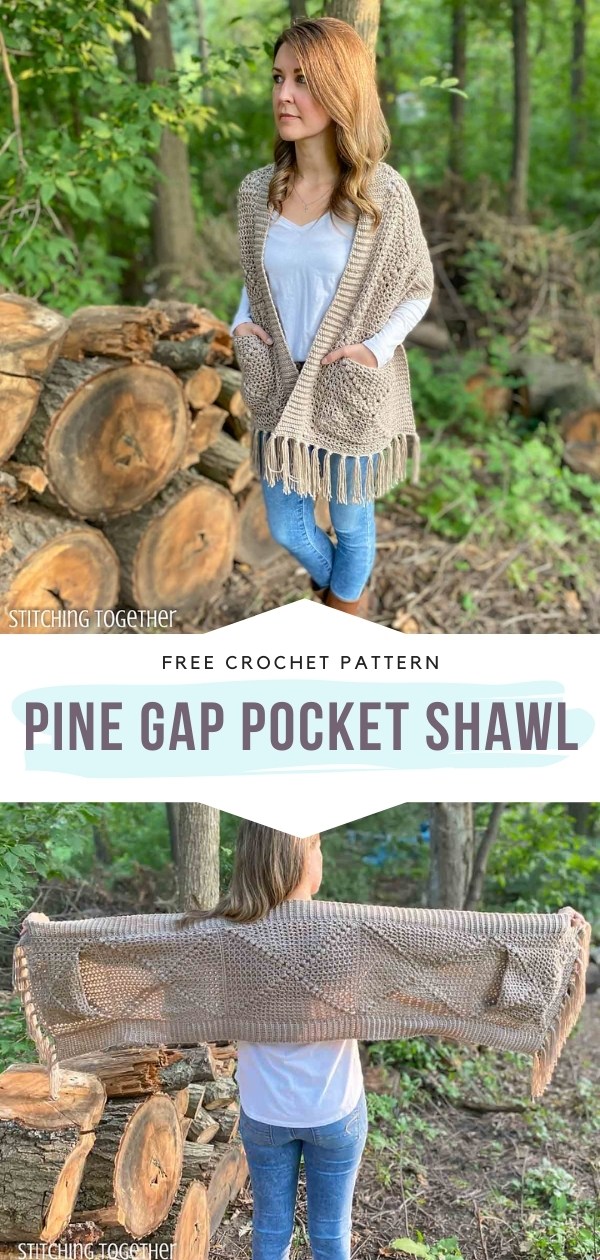 Crochet Pocket Shawl