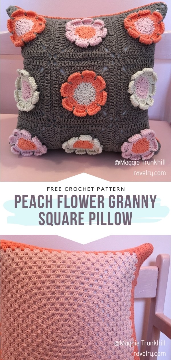 Flowering Decorative Pillows - Free Crochet Pattern