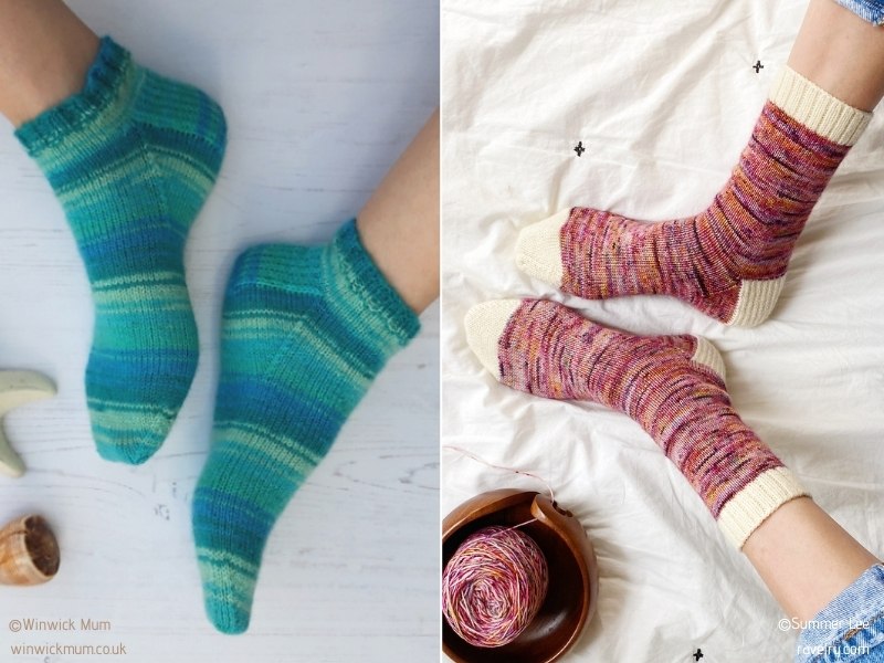 Perfect Basic Knitted Socks with Free Patterns