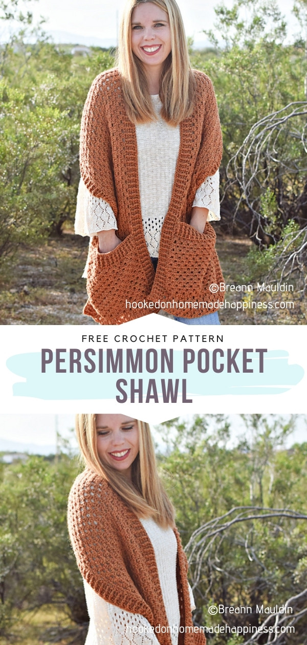 Crochet Pocket Shawl