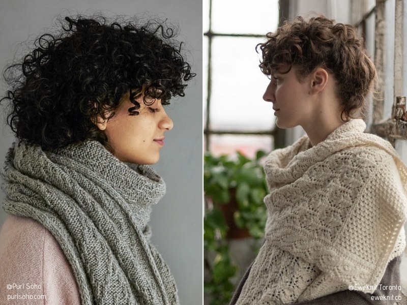 Sophisticated Wraps for Fall with Free Knitting Patterns